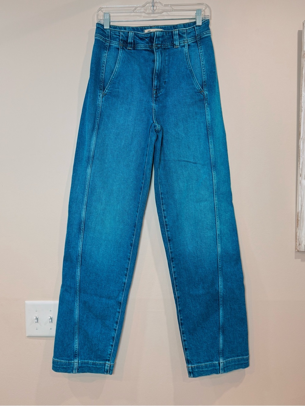 🔥NWOT Madewell Women’s Straight-Leg baggy Jeans in Medium Blue Size 26 🔥